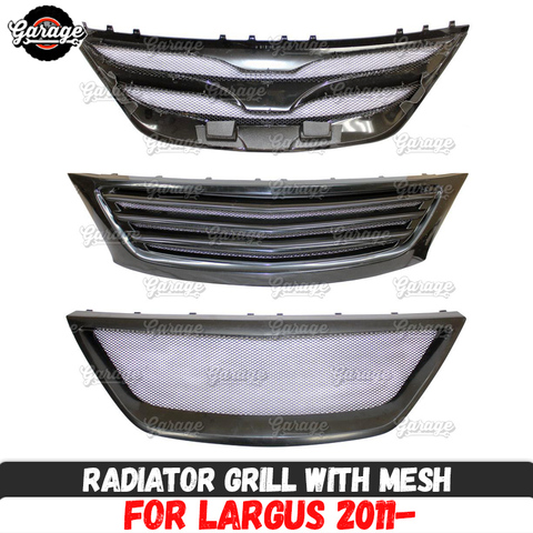 Rejilla del radiador con malla para Lada Largus 2011- ABS accesorios de plástico cuerpo protector kit de estilo de coche tuning ► Foto 1/6