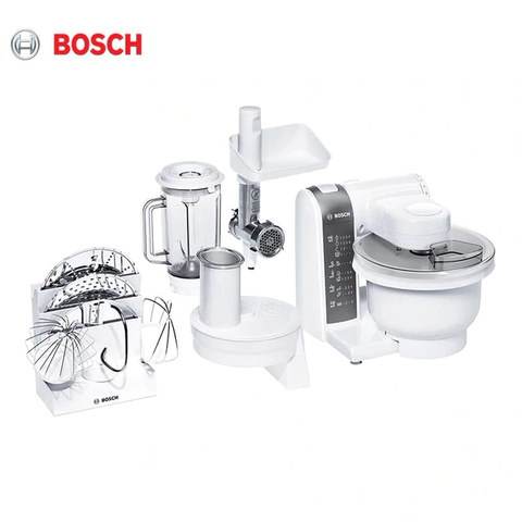 Procesador de alimentos Bosch MUM4855, triturador de carne, exprimidor de verduras, 4855 MUM, máquina de cocina, mezclador planetario con soporte para cuenco ► Foto 1/5