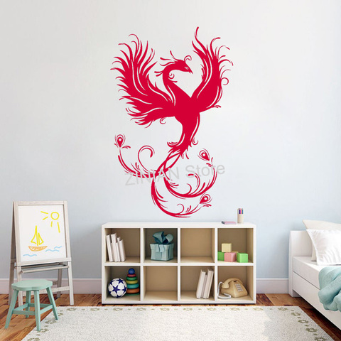 Phoenix calcomanía de pájaro para pared Animal ancestral de pegatina de vinilo de fantasía de la mitología griega arte decoraciones para el hogar habitación A630 ► Foto 1/1