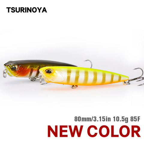 TSURINOYA-señuelo duro señuelo de Pesca flotante Topwater Pencil DW59 de 85mm y 10,5g de fundición larga, cebo Crankbait Wobblers ► Foto 1/6