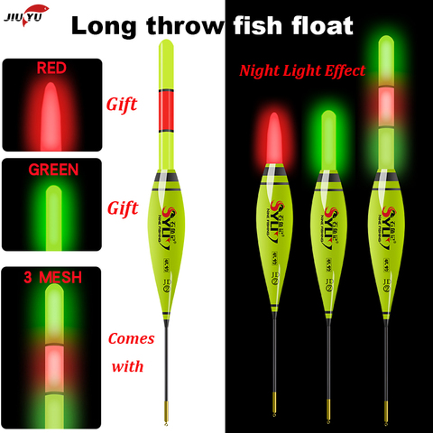 JiuYu-flotador de pesca eléctrico LED, aparejos de pesca ligeros, flotador electrónico luminoso con batería CR425, 3 uds. Gratis ► Foto 1/6