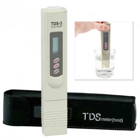 Medidor de Conductividad Digital LCD TDS-3 ppm Sonda de Temperatura Dureza Agua para Piscina Cultivo Acuario Osmosis ► Foto 1/5