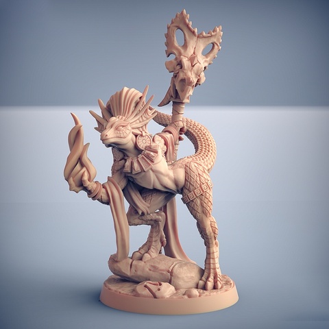 Figurita de resina para pintar, figura de la diosa lagartija ► Foto 1/2