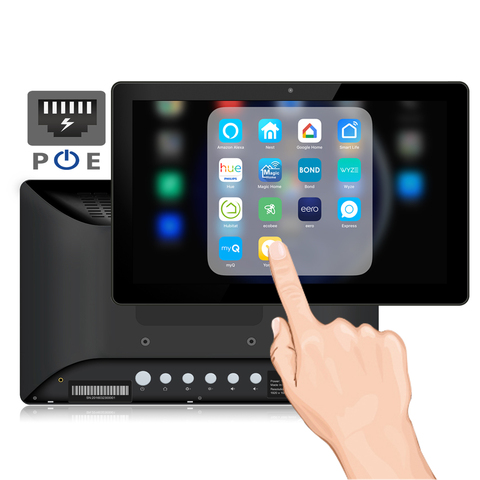 Tableta pc PoE Android de 10 pulgadas, dispositivo de montaje en pared, Rooted, código abierto, controlador adb universal, RK3288, 2GB-16GB, puerto Serial, USB, wifi ► Foto 1/6