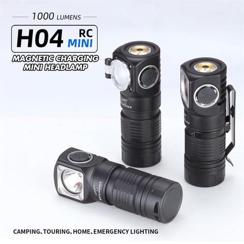 Skilhunt-lámpara recargable magnética H04 H04R H04F RC, Mini USB, 18350, para caza, pesca y Camping, con diadema ► Foto 1/6