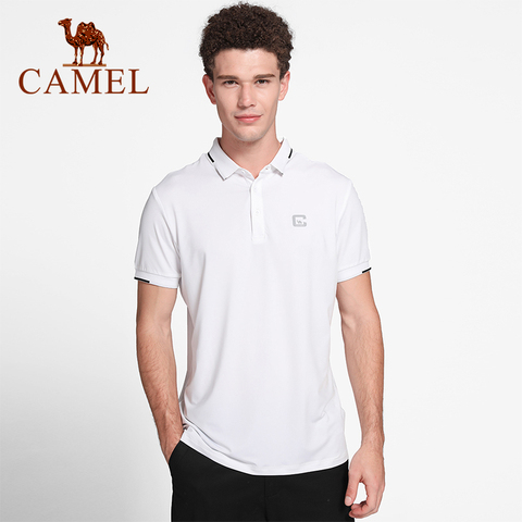 CAMEL, novedad en camisetas simples de verano para mujer y hombre, camiseta de secado rápido con solapa deportiva para exteriores, camisa informal de secado rápido de manga corta para senderismo ► Foto 1/6