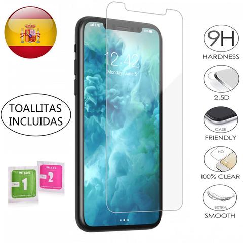 Protector de Pantalla Cristal Templado compatible con Apple Iphone 6 6S 6S 7 8 Plus X 11 XS XR XR Max Pro SE 2022 12 12 Mini 12 ► Foto 1/1