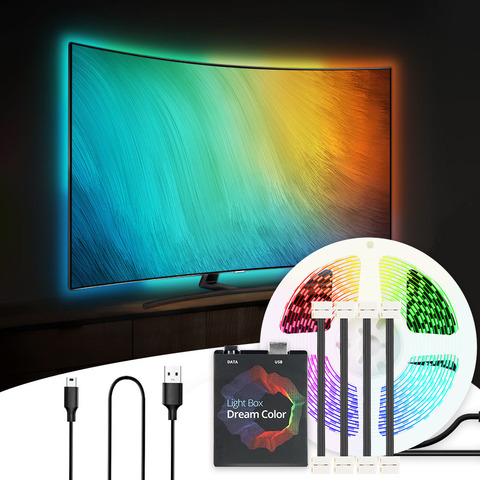 Tira de luces Led RGB de Color de sueño WS2812B para TV, TV Box y PC, funciona con Android 5/6/7/8/9 ► Foto 1/6