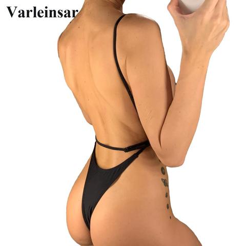 Bañador Sexy de una pieza para mujer, Mini Micro Tanga, traje de baño, Monokini de playa, V1574B ► Foto 1/6