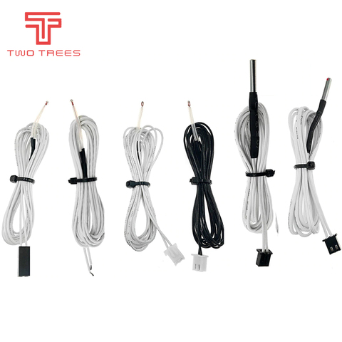 5 unids/lote 100K ohm NTC 3950 termistores sensores con Cable 3D impresoras partes temperatura parte blanca 1M línea Accesorios ► Foto 1/6
