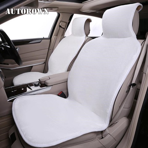 AUTOROWN-fundas de piel sintética para asiento de coche, cojín Universal de invierno para asiento de coche, para Toyota, Hyundai, Lexus, Kia, Lada, accesorios para automóviles ► Foto 1/6