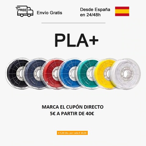 filamento 3d, 1.75mm PLA+ ENVÍO GRATIS 24h Fabricado en Europa Alta Calidad pla, filamento pla, creality, sindoh, anet, anycubic ► Foto 1/5