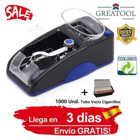 Maquina de Cigarros Electrica, Liadora Tabaco Automatica, Accesorios de Fumar, Mechero, Herramienta para Fumar, Regalo Hombre ► Foto 1/6