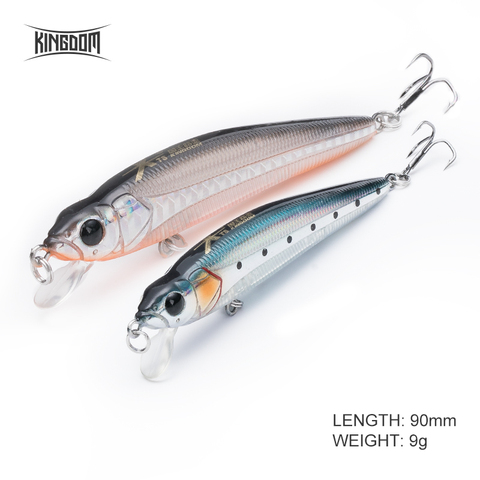 Kingdom 90mm 9g señuelo duro para pesca pececillo flotante labios movibles Jerkbait nuevo diseño equipo de pesca Artificial Wobblers modelo 5339 ► Foto 1/6