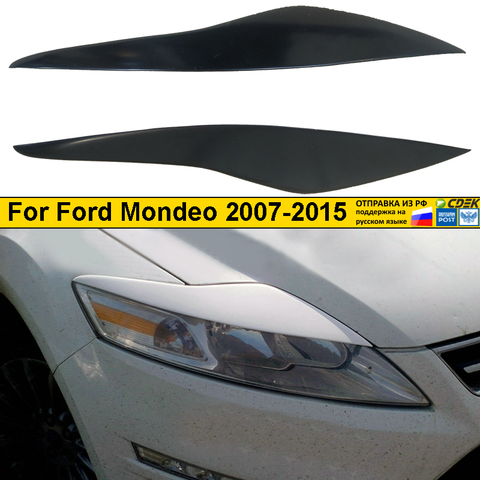 Cilios cubierta de faro para Ford Mondeo 2007-2015 sintonizador externo faro exterior molduras estilo de plástico ABS ► Foto 1/6