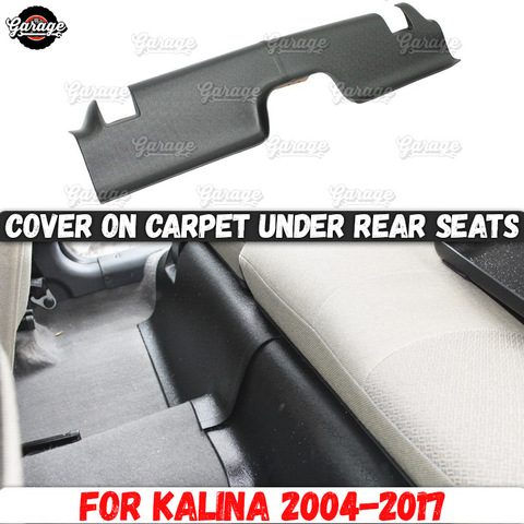 Cubierta para alfombra debajo de los asientos traseros para Lada Kalina 2004, plástico ABS, moldura interior de arañazos, ajuste de estilo de coche, 4 Uds. ► Foto 1/6