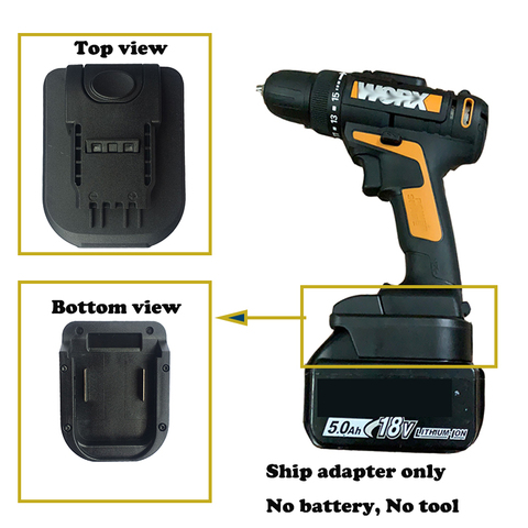 Adaptador de batería para Makita, herramienta eléctrica inalámbrica para milwaukee dewalt 18 20V, batería a WORX 20V, 4 pines, color naranja ► Foto 1/6