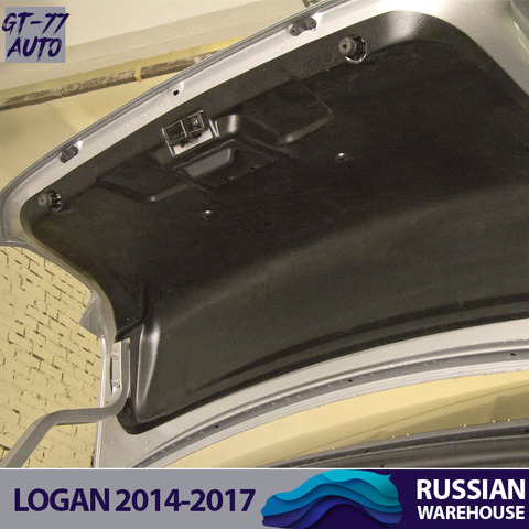 Guardia cubierta en la tapa del maletero para Renault Logan 2014-2017 protección de material exterior de plástico ABS estilo de pad ► Foto 1/3