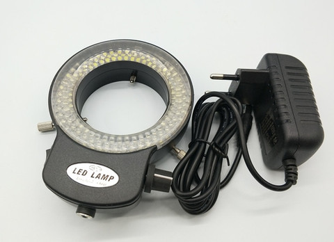 Mejor ajustable 6500K 144 microscopio Anillo de luz LED lámpara para la industria microscopio estéreo de 110V-240V microscopio Anillo de luz led ► Foto 1/4