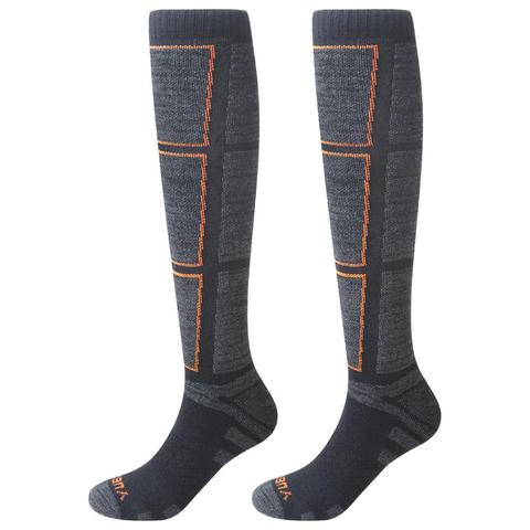 YUEDGE-calcetines térmicos de algodón de alta calidad para hombre, medias transpirables con cojín grueso, hasta la rodilla, para deportes de esquí de invierno, snowboard y esquí ► Foto 1/5