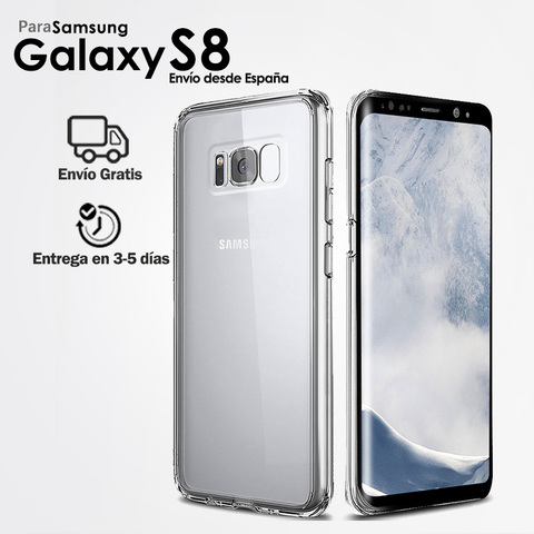 Funda de Gel TPU Carcasa Silicona para Movil Samsung S8 Funda Protector Trasera Transparente Ultra Delgado Suave para Smartphone ► Foto 1/4