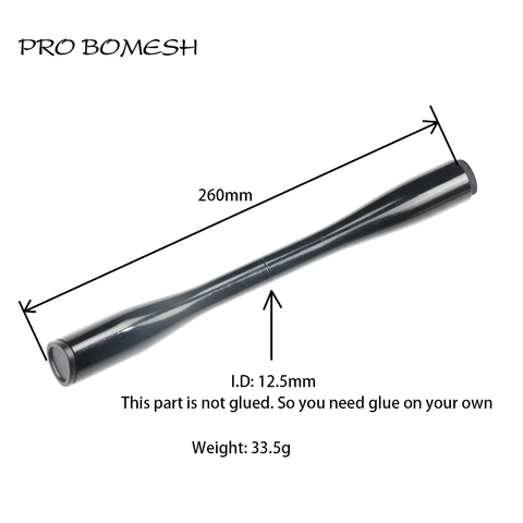 Tubo de plástico ABS para Pro Bomesh, pieza de construcción de barra negra pintada, mango de reparación, accesorio vacío artesanal, 26cm ► Foto 1/6