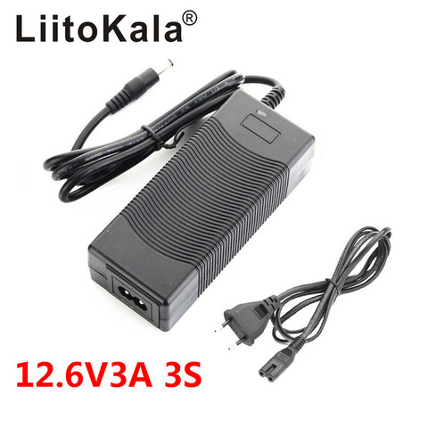 LiitoKala-cargador de batería de litio Serie 3 6 serie 7 Serie 10 Serie 12V 24V 36V 48V 18650 V 12,6 V DC 29,4*5,5mm ► Foto 1/6