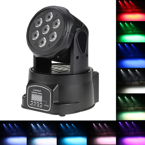 Lámpara de discoteca AC100-240V, 70W, 9/14 canales, DMX-512, lámpara de discoteca, luz con cabezal móvil, 4 en 1, RGBW, luz LED de escenario, iluminación estroboscópica ► Foto 1/6