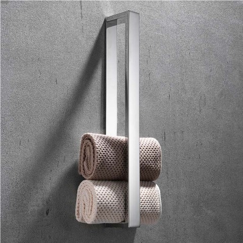 Toallero de toalla adhesiva de acero inoxidable, soporte para toallas de invitados, sin taladrar, 40 cm ► Foto 1/6