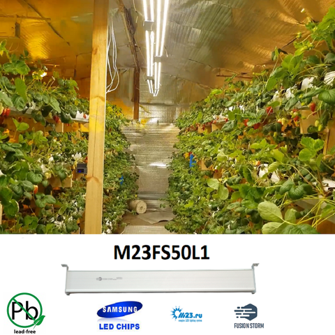 Lámpara LED M23fs50l1 para invernadero 50W, lámpara phyto de espectro completo, luz LED para cultivo de plantas y plántulas ► Foto 1/1