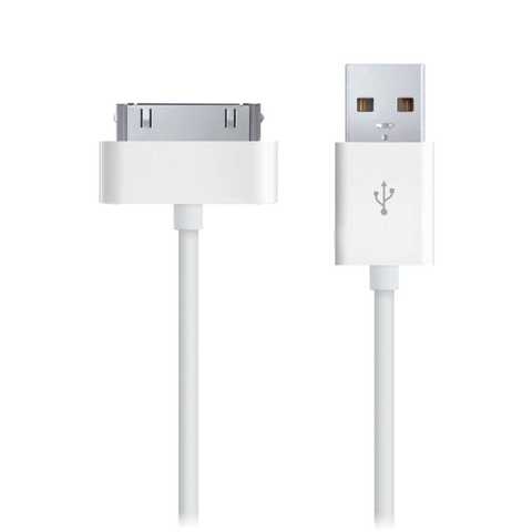 Cable USB Cargador y Datos Para iPhone 3G/3GS/4/4S iPad 1/2/3 iPod Suffle Blanco ► Foto 1/2