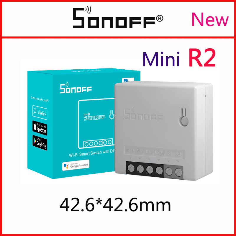 SONOFF MINI DIY Interruptor inteligente de dos vías Control remoto de  cuerpo pequeño SONOFF