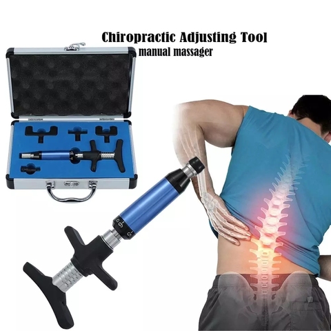 Corrector quiropráctico Manual, terapia de ajuste, activador de columna vertebral, masajeador de corrección, 6 niveles de salud, masajeador para tratamiento, juego de Pistola Manual ► Foto 1/6