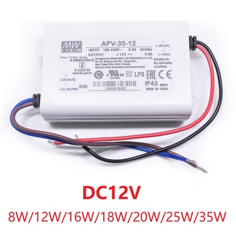 Fuente de alimentación conmutada para AC-DC, controlador Led de voltaje constante de 220V a 12V, Adaptador convertidor de 6W, 8W, 12W, 16W, 18W, 20W, 25W y 35W ► Foto 1/6