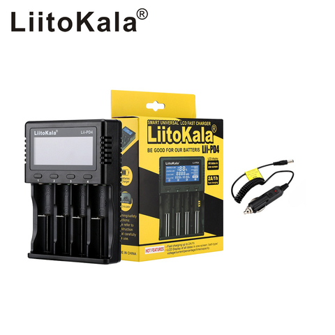 Liitokala-cargador de batería de litio Lii-PD2, Lii-PD4, LCD, 2022 V, 3,7, 18650, 18350, 18500, 21700, 20700, 14500, AA, NiMH, 26650 ► Foto 1/6