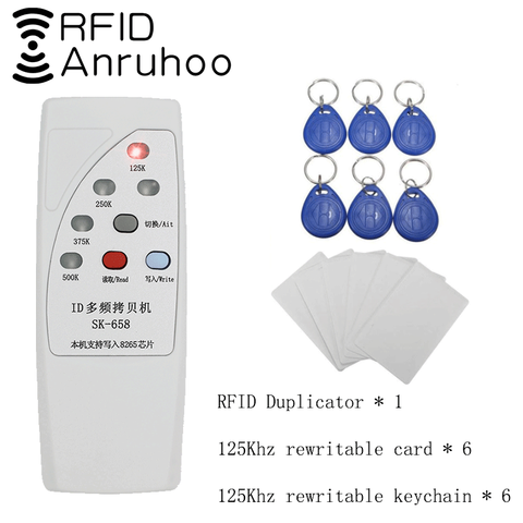 Duplicador de tarjetas de Control de acceso RFID, lector de etiquetas reproductibles 125/250/375/500Khz, T5577 EM4305, escritor de tarjetas, copiadora de llaves manual ► Foto 1/1