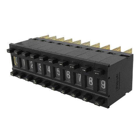 UXCELL 10 piezas de una unidad de interruptor de rueda de empuje Km1 0-9 dos interruptores de cambio para obtener una secuencia de aumento o reducir la secuencia ► Foto 1/2