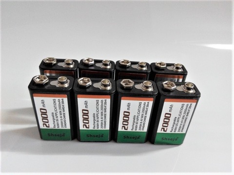 Batería recargable de gran capacidad SHSEJA 2000 mAh 9 V batería de 9 voltios Ni-MH para micrófono envío gratis ► Foto 1/5