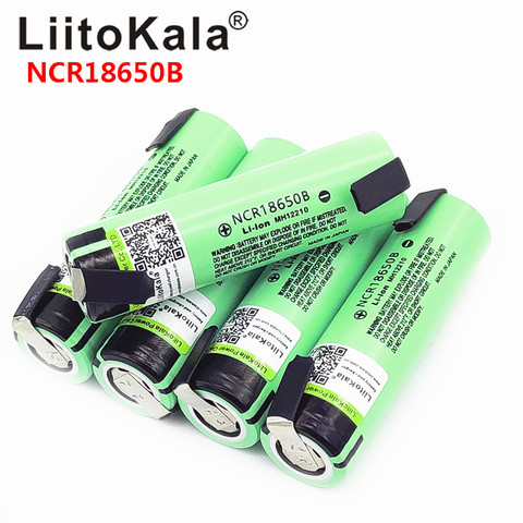 2022 liitokala 18650 3400 batería 3400 mAh 3,7 V NCR18650B batería recargable de Li-Ion para Linterna + de níquel ► Foto 1/6