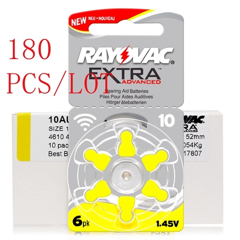 180 Uds Zinc aire Rayovac rendimiento Extra audífono baterías A10 10A 10 PR70 audífono batería A10 envío gratis ► Foto 1/3