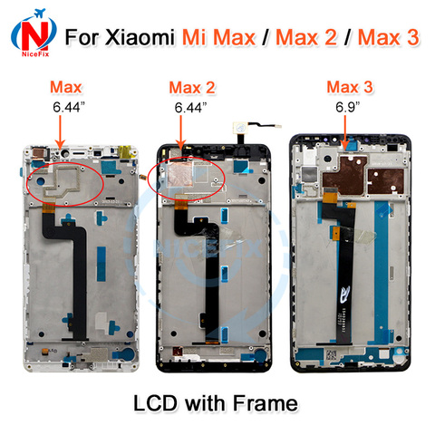 Pantalla LCD Xiaomi Mi Max, montaje de digitalizador con pantalla táctil para Xiaomi Mi Max 2, LCD Max2 Max 3, repuesto de pantalla en negro y blanco ► Foto 1/6