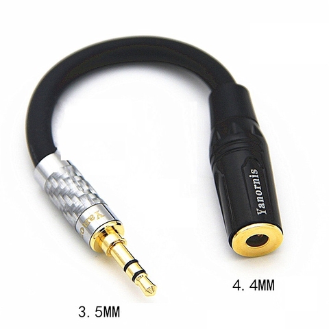 HIFI hembra 4,4mm Cable de Audio adaptador de auriculares equilibrado 4,5mm 4,5 4,5mm 6,35mm 4,5 3,5 a XLR ángulo de 4 pines ► Foto 1/1