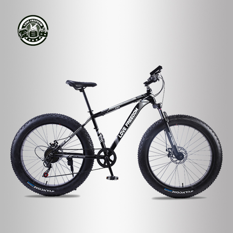 Love Freedom21-Bicicleta de Montaña de 21 velocidades, cuadro de aluminio de campo a través, freno de disco Fatbike, para nieve, 26x4,0 ► Foto 1/6