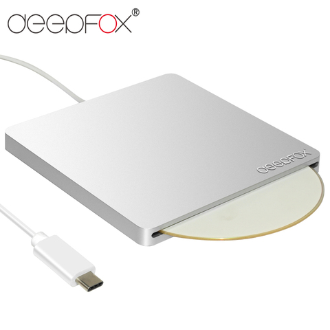 Deepfox-Ranura externa USB 3,1 tipo C, carga de CD, DVD, RW, Unidad óptica quemador, Super unidad para Acer, MacBook, Lenovo, con disco de CD ► Foto 1/6