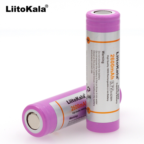 Liitokala 10 unids para 18650 Original ICR18650-26F 2600 mAh Li-Ion 3,7 V batería para portátil batería de linterna ► Foto 1/3