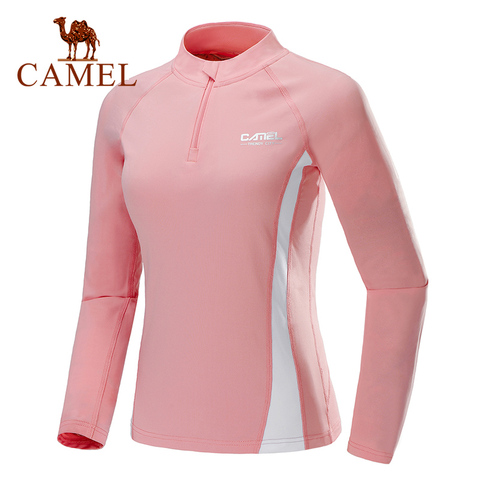Camisa de manga larga deportiva de CAMEL para mujer 2022 otoño suave para deportes al aire libre senderismo ciclismo camisa ► Foto 1/6