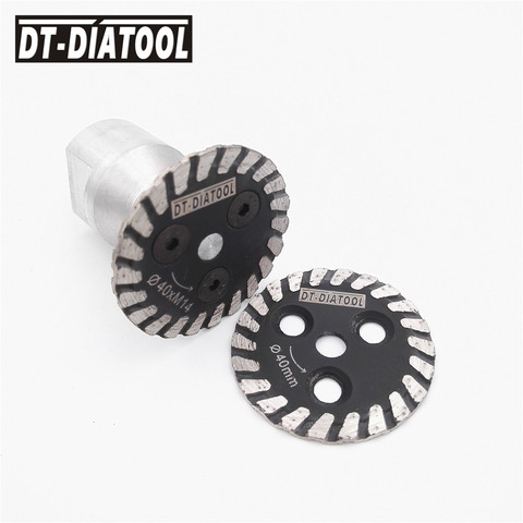 DT-DIATOOL 2 uds Mini Disco de corte de diamante caliente presionado Hoja 1pc extraíble M14 brida de talla de piedra de mármol hormigón ► Foto 1/5