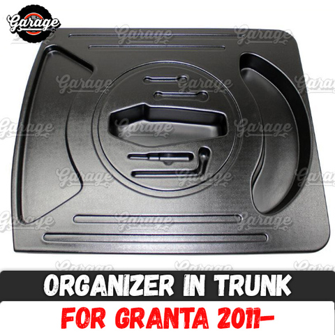 Organizador en el maletero para Lada Granta 2011-2022 de plástico ABS ajuste funda de accesorios función protectora pad en equipaje estilo de coche ► Foto 1/6