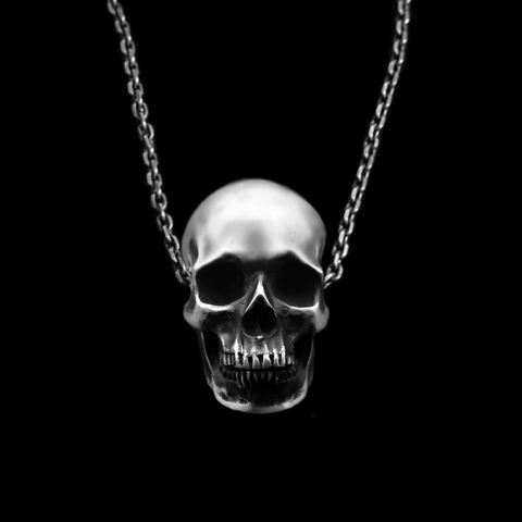 EYHIMD anatomía humanos cráneo colgante collar de la moda de los hombres de joyería Rock Punk de Color plata de cobre cadena longitud 55cm ► Foto 1/3