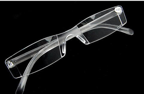 Eyesilove barato Unisex la presbicia gafas de lectura gafas claro sin montura gafas de lectura transparente + 1,00-+ 4,00 dioptrías ► Foto 1/1